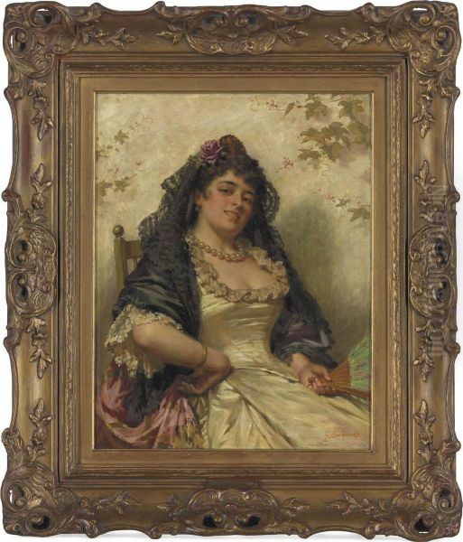 The Belle Of Valentia Oil Painting by John Bagnold Burgess