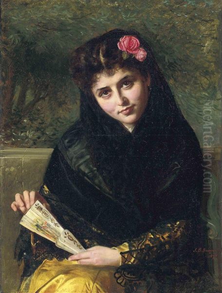 A Spanish Beauty Oil Painting by John Bagnold Burgess