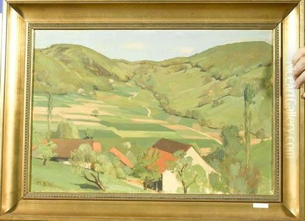 Blick In Den Jura. (asp). Oil Painting by Max Burgmeier