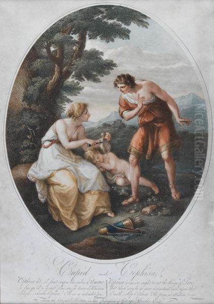 <cupid And Cephisa>. Oil Painting by Thomas Burke