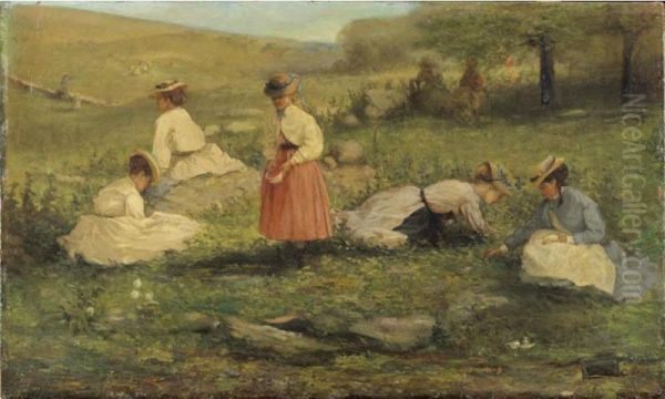 Jeunes Femmes Dans La Campagne Oil Painting by Gilbert Burling