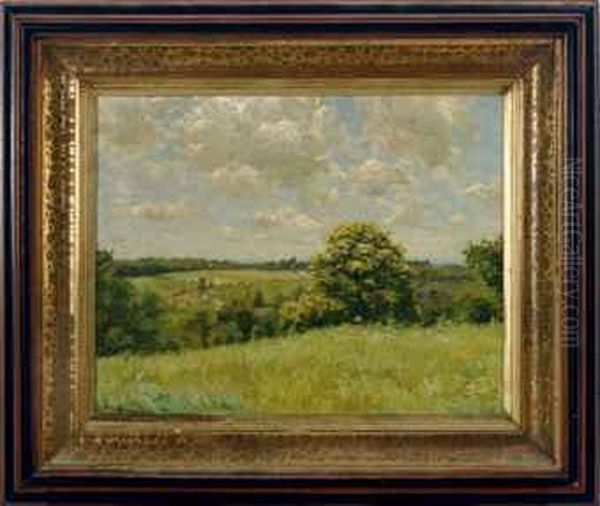 Summer Landscape Oil Painting by Charles Albert Burlingame