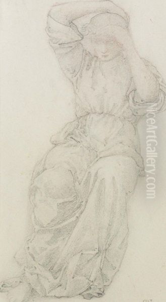 Classical Figure Oil Painting by Sir Edward Coley Burne-Jones