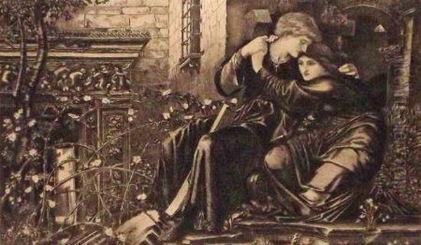 Love Among The Ruins Oil Painting by Sir Edward Coley Burne-Jones