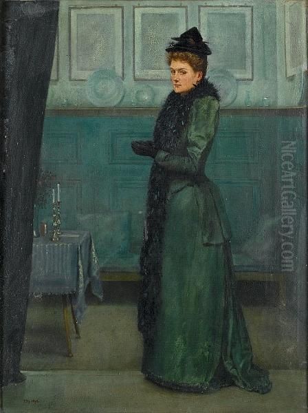 The Visitor Oil Painting by Sir Edward Coley Burne-Jones