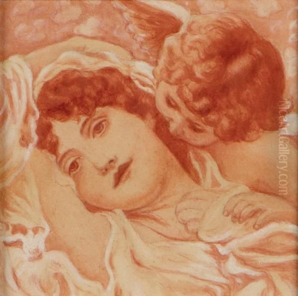 Venus And Cupid Oil Painting by Edward Francis Burney