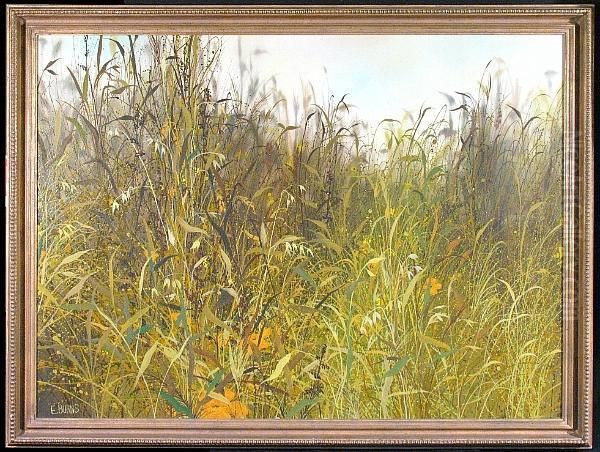 September Grasses Oil Painting by Emily Burns