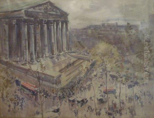 La Place De La Madeleine Oil Painting by Cameron Burnside