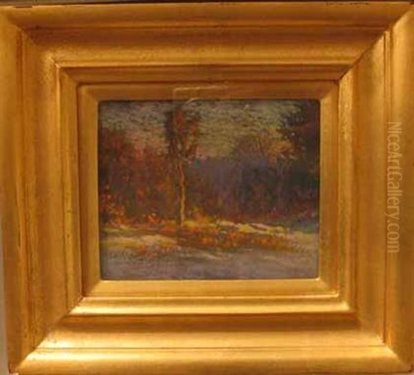 Late Fall Landscape Oil Painting by William Partridge Burpee