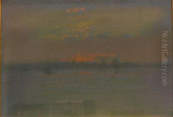 Evening On The Bay Oil Painting by William Partridge Burpee