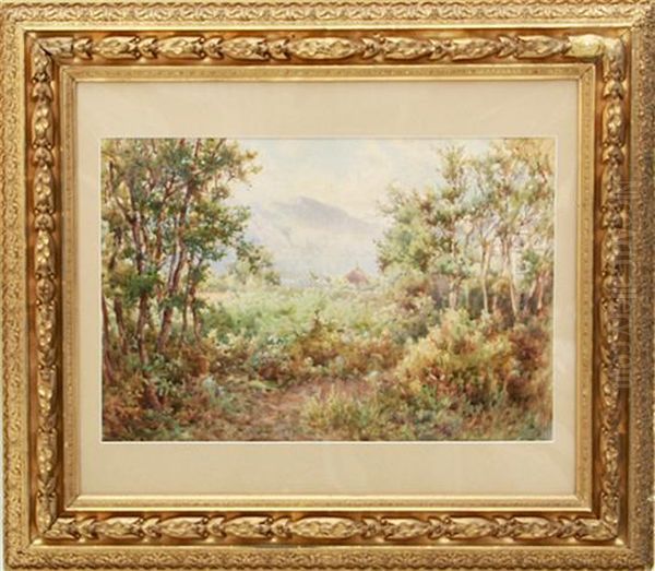 View Through The Forest Oil Painting by Arthur Alfred Burrington