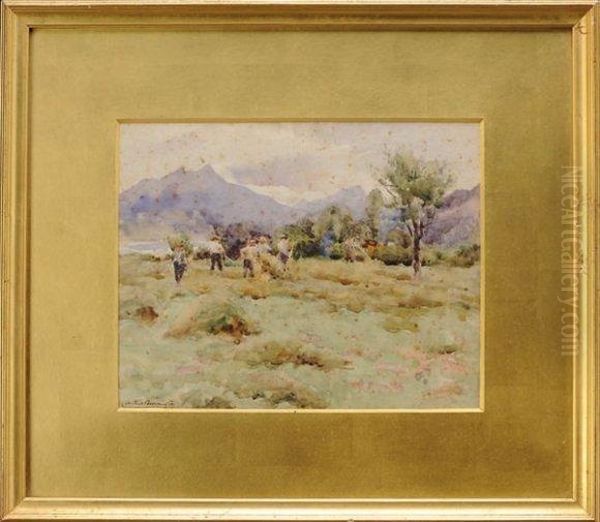 Travaux Des Champs Oil Painting by Arthur Alfred Burrington