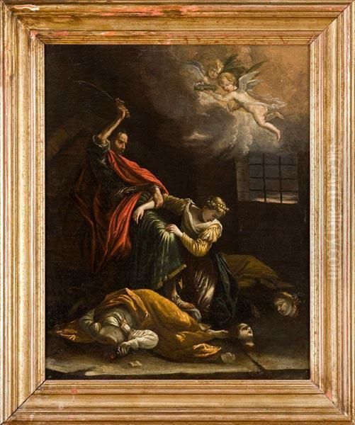 La Decollazione Di Santa Eufemia Oil Painting by Gian Antonio Burrini