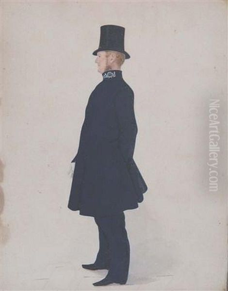 Full Length Portrait Of A Policeman Oil Painting by Albin Roberts Burt