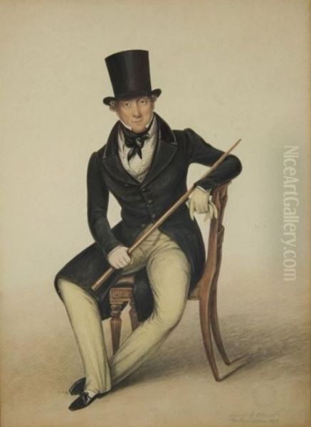 Portrait Of A Seated Gentleman Oil Painting by Albin Roberts Burt