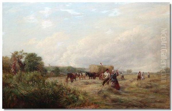 Figures In A Landscape Oil Painting by Charles Thomas Burt