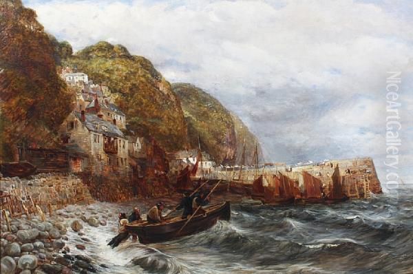 Clovelly - North Devon Oil Painting by Charles Thomas Burt