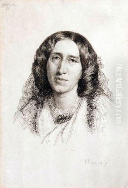 George Eliot Oil Painting by Frederick William Burton