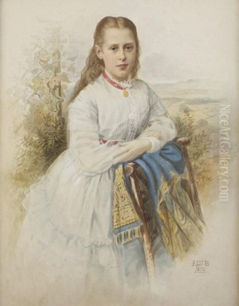 A Portrait Of Mary Florence Vanderbyl Oil Painting by Frederick William Burton