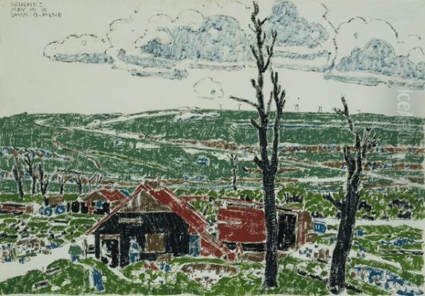 Vimy Ridge from Souchez Oil Painting by David Milne