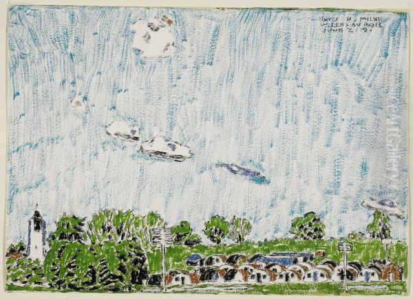 Canadian Rest Camp, Villers au Bois Oil Painting by David Milne