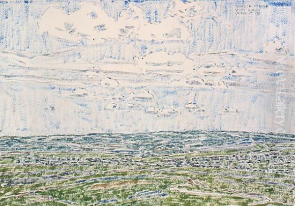 Souchez and Vimy Ridge from Lorette Ridge Oil Painting by David Milne