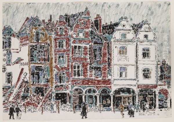 Petite Place, Arras Oil Painting by David Milne