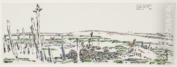 Hill 60 from Zillebecke Oil Painting by David Milne