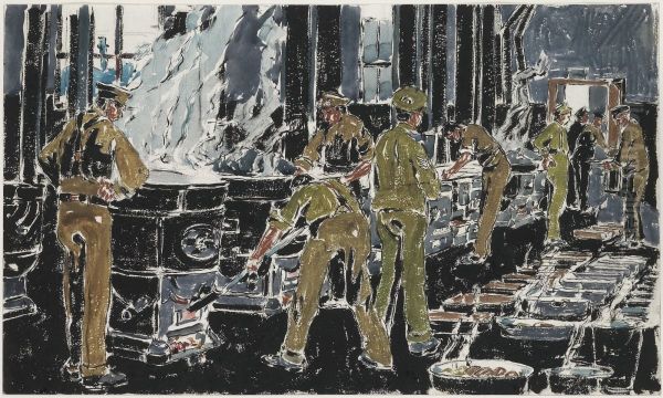 Dinner Is Served Oil Painting by David Milne