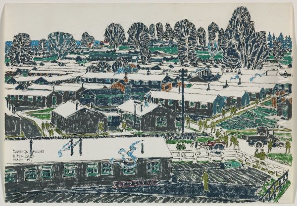 South Camp from General Headquarters Oil Painting by David Milne