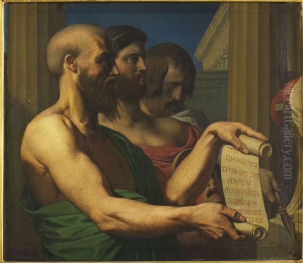 Les Tragiques grecs Oil Painting by Jean-Auguste-Dominique Ingres