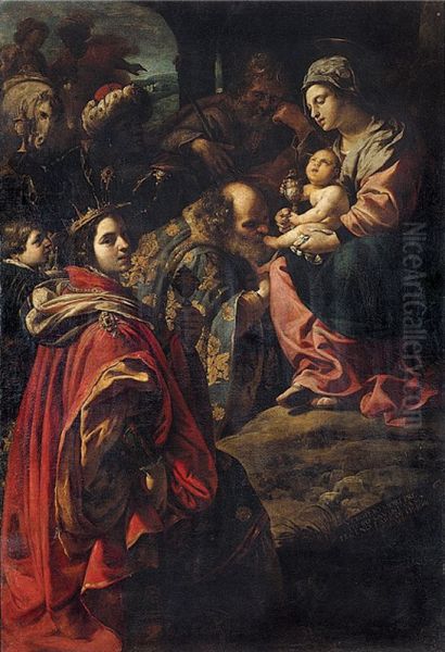 Adoration of the Magi Oil Painting by Rutilio di Lorenzo Manetti