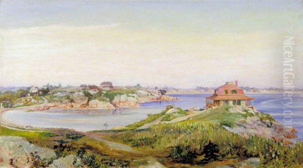 View of Mrs Skinner's House at West Manchester, Massachusetts Oil Painting by Marianne North