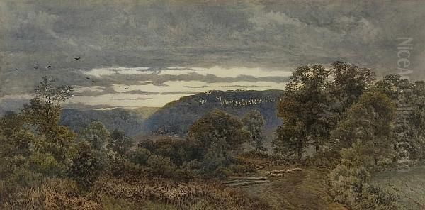 Evening, Whitley, Near Godalming, Surrey Oil Painting by William Paton Burton