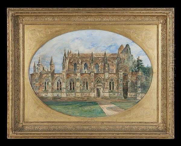 Roslin Chapel Oil Painting by William Paton Burton