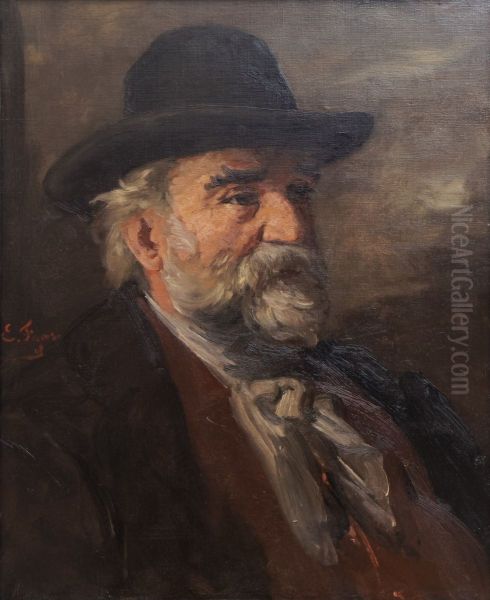 Portrait de Theodore Ravanat Oil Painting by Eugene Faure