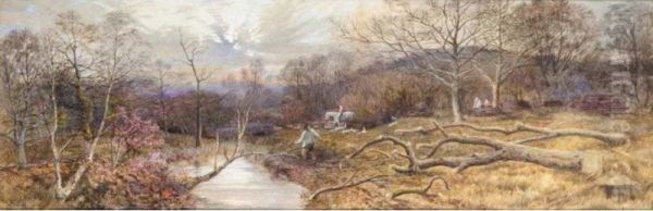 The Stream Through The Wood Oil Painting by William Paton Burton