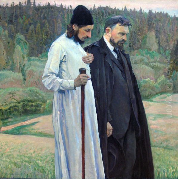 Filosofy Oil Painting by Mikhail Nesterov