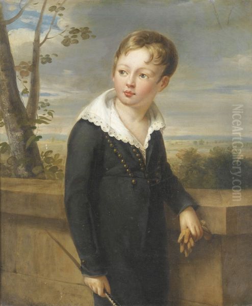 The duc d'Orleans as a child Oil Painting by Adele Varillat