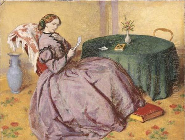 The Love Letter Oil Painting by William Shakespeare Burton