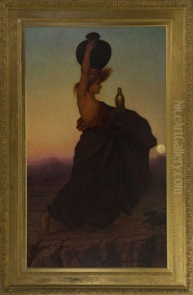 A Greek Water Carrier in Egypt Oil Painting by William Blake Richmond