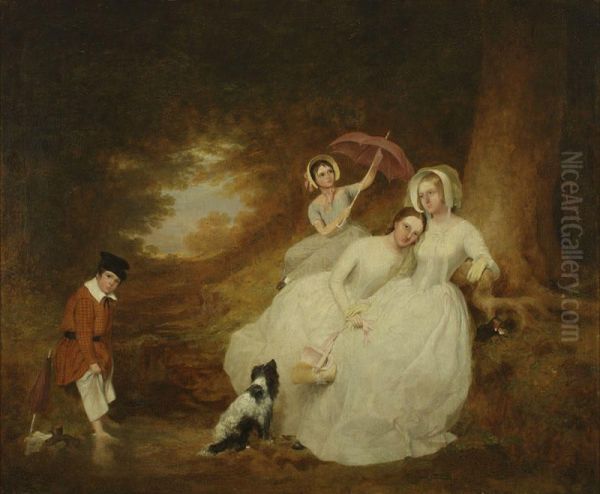 Family Group Oil Painting by John Alexander Gilfillan