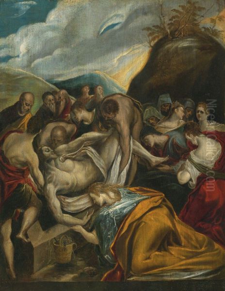 The Entombment of Christ Oil Painting by El Greco