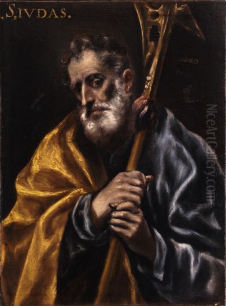 San Judas Tadeo Oil Painting by El Greco