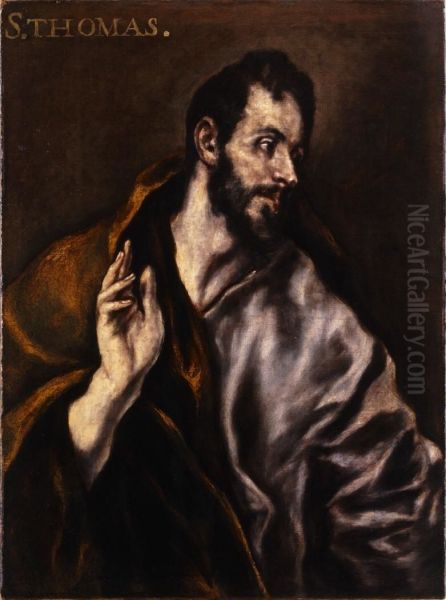 Santo Tomas Apostol Oil Painting by El Greco