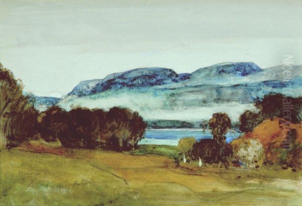 Menteith Oil Painting by David Young Cameron