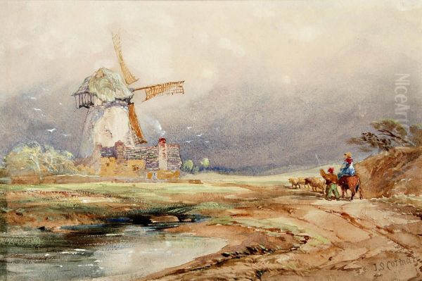 Windmill Oil Painting by John Sell Cotman