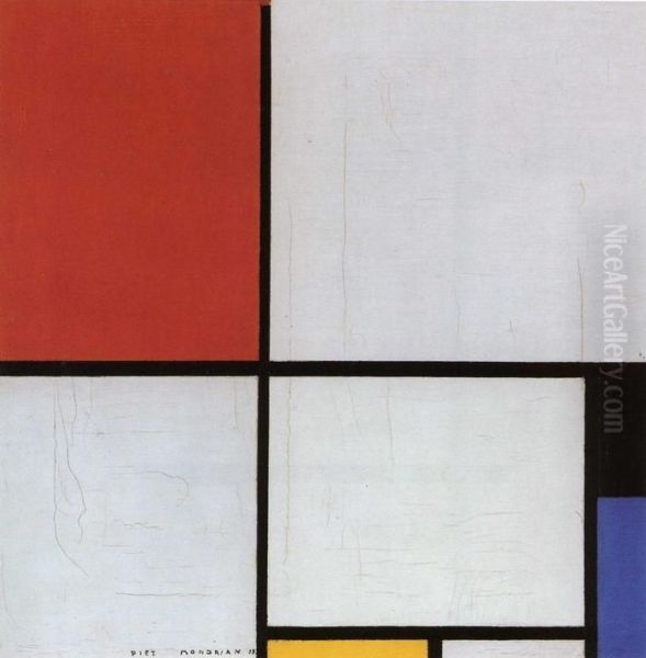 Composition with red, black, blue, and yellow Oil Painting by Piet Mondrian