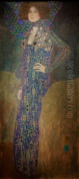 Portrait ofEmilie Louise Floge Oil Painting by Gustav Klimt