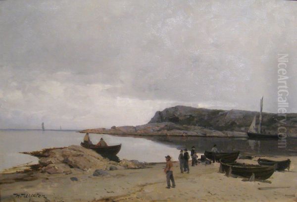 Beach at Jaeren Oil Painting by Nicolai Ulfsten